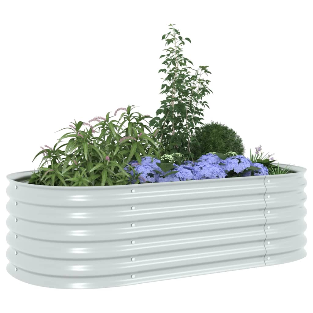 Vidaxl Planter raised 160x80x44 cm Galvanized steel silver