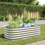 Vidaxl Planter raised 160x80x44 cm Galvanized steel silver