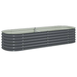 VidaXL Planter raised 240x80x44 cm galvanized steel gray