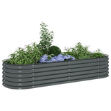 VidaXL Planter raised 240x80x44 cm galvanized steel gray