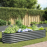 VidaXL Planter raised 240x80x44 cm galvanized steel gray