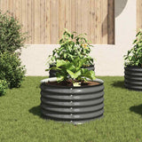 Vidaxl plantenbak verhoogd 80x80x44 cm gegalvaniseerd staal grijs