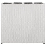 Sadzarka vidaxl podniesiona z 4 garnkami Poly rattan White