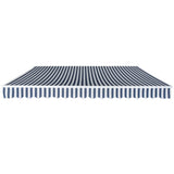 Vidaxl luifel handmatig uittrekbaar 400 cm blauw wit