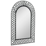 Vidaxl Garden Wall Mirror Bent 50x80 cm černá