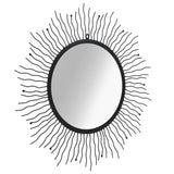 Vidaxl Garden Wall Mirror Sunburst 80 cm svart