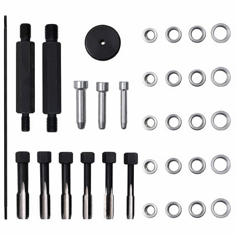 Vidaxl 33-delige gloeibougie schroefdraadreparatieset m8 m10 m12