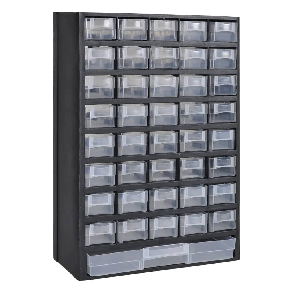 Organisateur d'outils Vidaxl avec 41 tiroirs en plastique 2 Sts