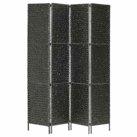 Vidaxl kamerscherm met 4 panelen 154x160 cm waterhyacint zwart