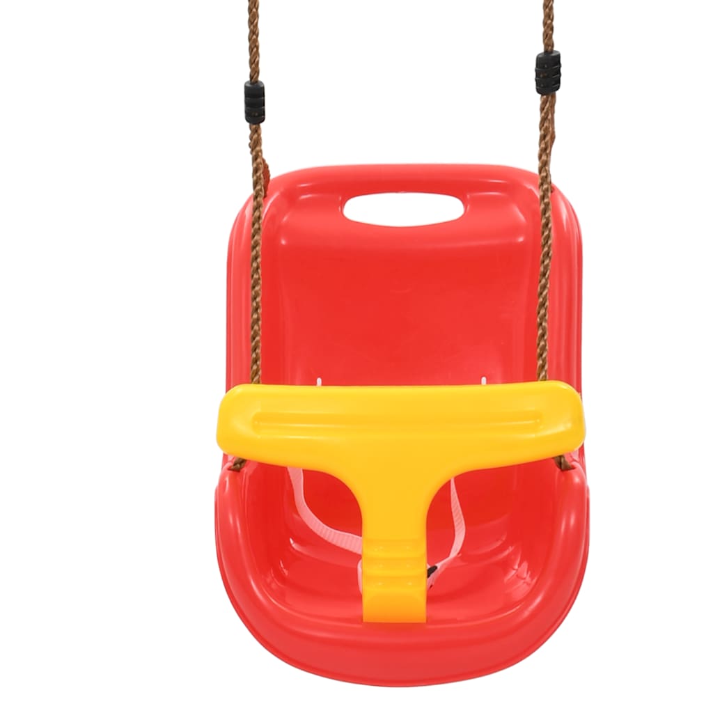 Vidaxl Baby Swing con cinturón de seguridad pp rojo