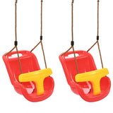 Vidaxl Baby Swings 2 STS con cinturón de seguridad PP rojo