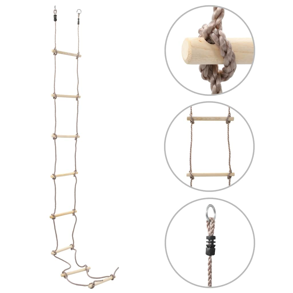 Vidaxl Rope Ladder 290 cm Wood