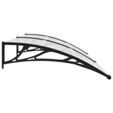 Vidaxl Door Canopy 200x100 cm PC Black