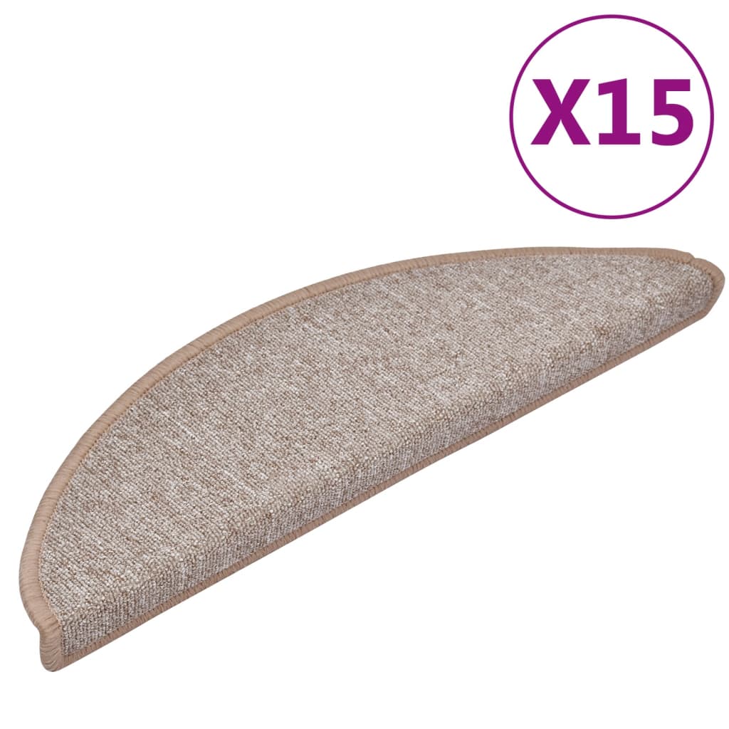 Vidaxl 15 tappetini per pedali ST 56x17x3 cm marrone chiaro