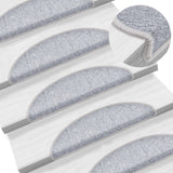 VidaXL 15 st pedal mats 56x17x3 cm light gray