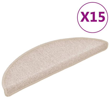 Vidaxl 15 tappeti pedali St 56x17x3 cm taupe