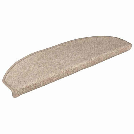 Vidaxl trapmatten 15 st 65x24x4 cm taupe halfrond groot
