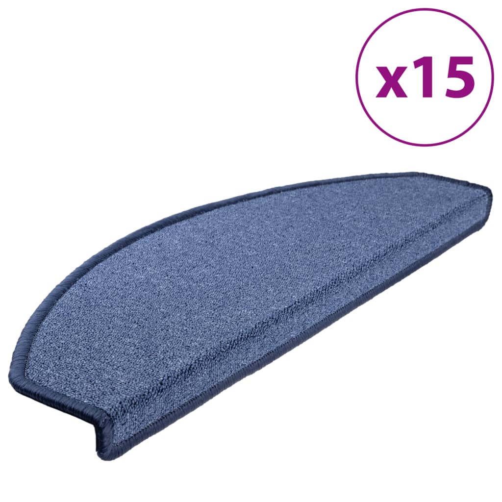 Vidaxl 15 fasi tappetini 65x24x4 cm blu