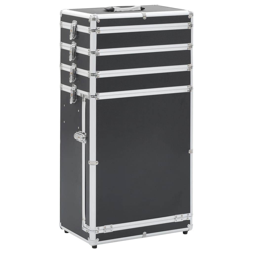 Vidaxl Make-Up Trolley Aluminium Black