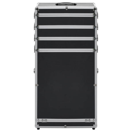 Vidaxl make-up trolley aluminium zwart