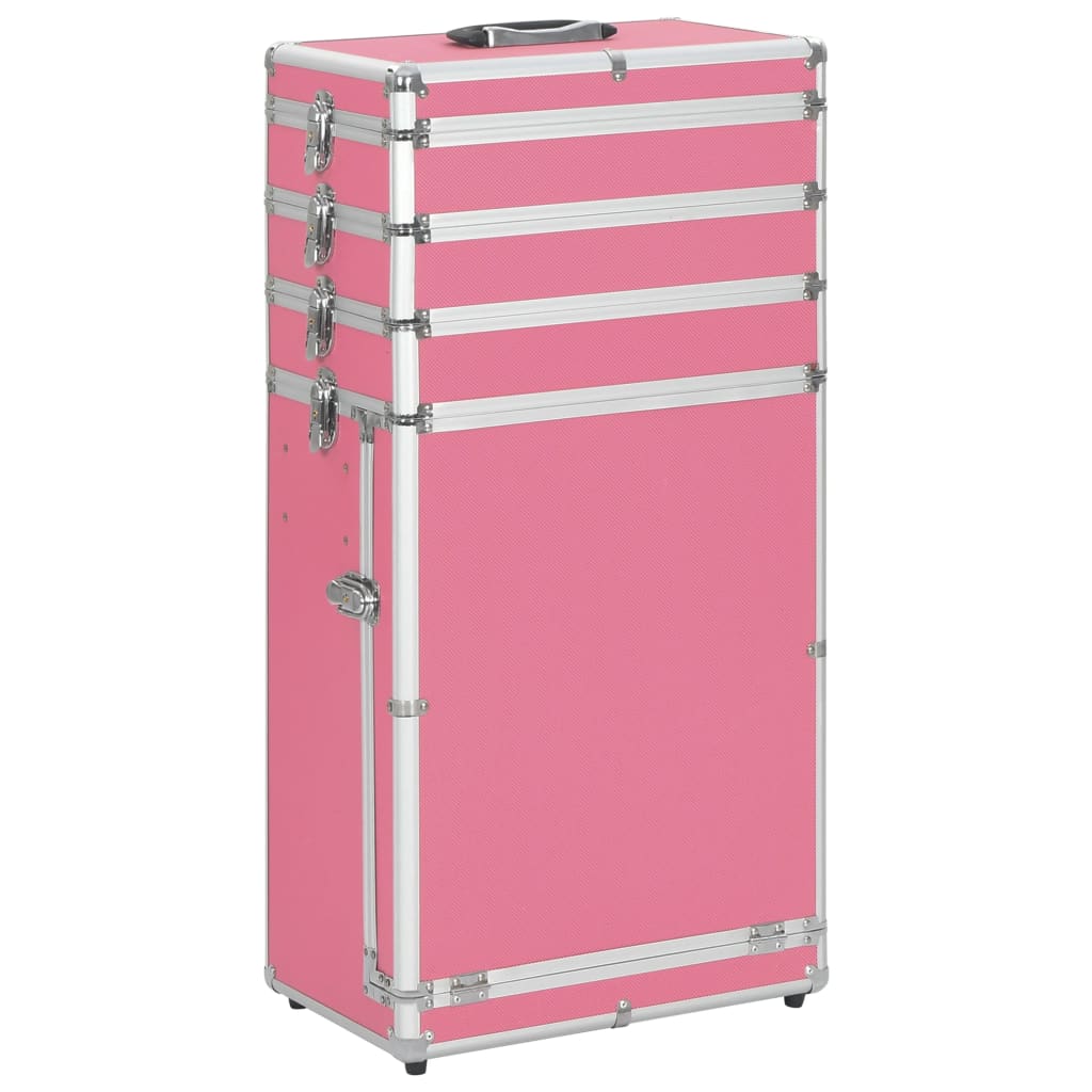 Vidaxl Makeup Trolley Aluminium Pink