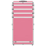 Vidaxl Makeup Trolley Aluminium Pink