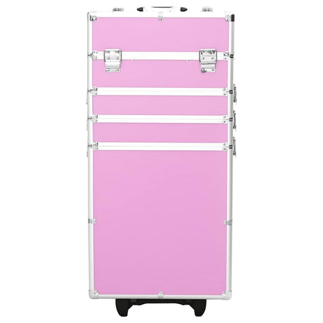 Vidaxl make-up trolley aluminium roze