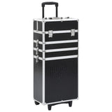 Vidaxl Makeup Trolley Aluminium Black o wzorze krokodyla