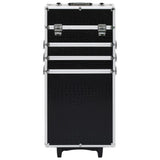 Vidaxl Makeup Trolley Aluminium Black o wzorze krokodyla