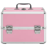 Vidaxl Makeup Suitcase 22x30x21 cm aluminiowy różowy