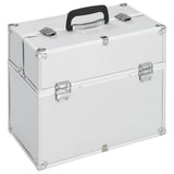 Vidaxl Makeup Suitcase 38x23x34 cm aluminiowy srebrny kolor