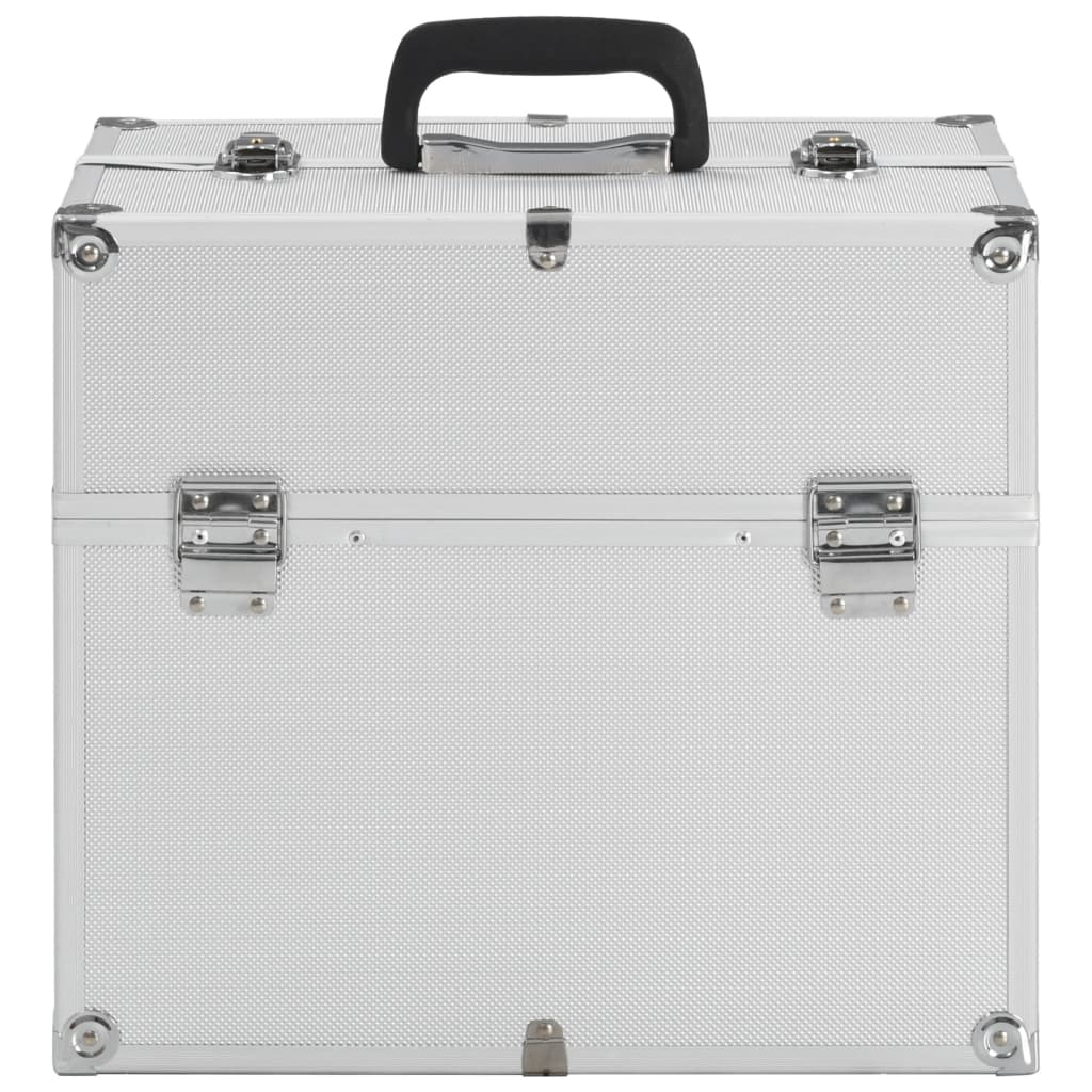 Vidaxl Makeup Suitcase 38x23x34 cm aluminiowy srebrny kolor