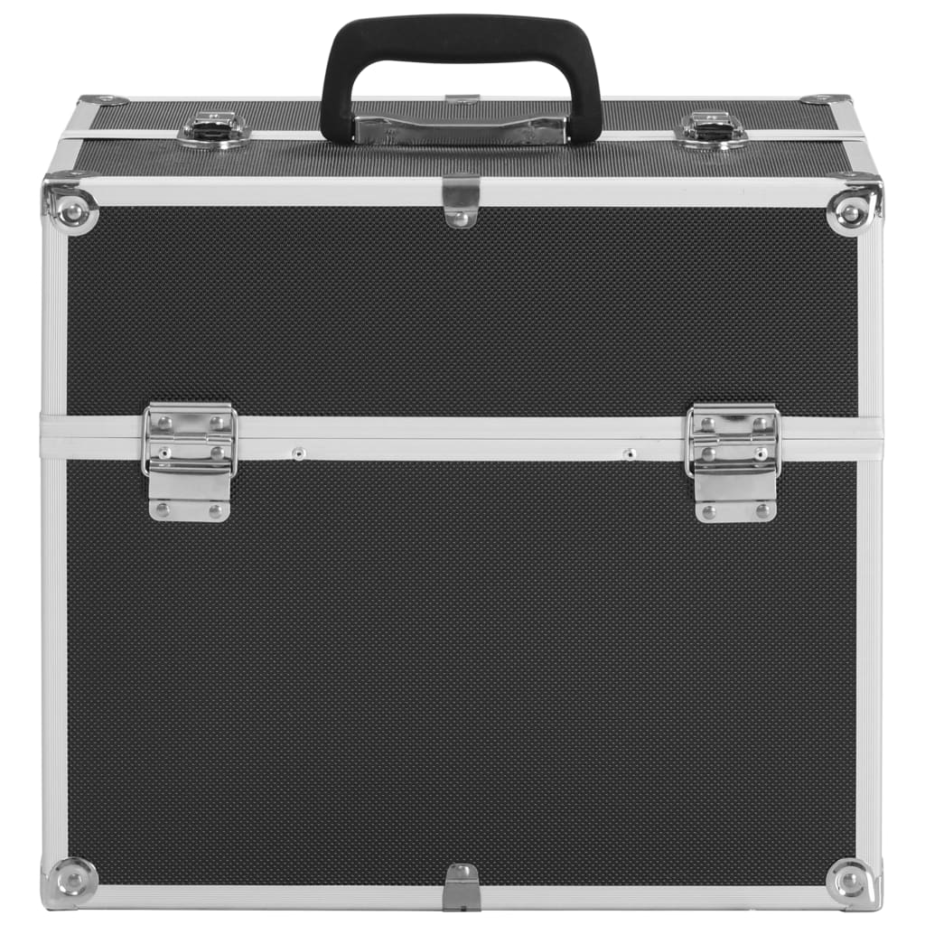 Vidaxl makeup suitcase 37x24x35 cm aluminum black