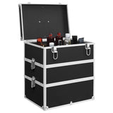 Vidaxl Makeup Suitcase 37x24x40 cm in alluminio nero