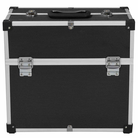 Vidaxl gereedschapskoffer 38x22,5x34 cm aluminium zwart