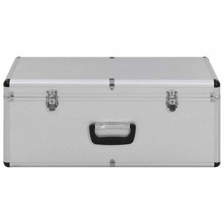 Vidaxl opbergkoffers 2 st aluminium zilverkleurig
