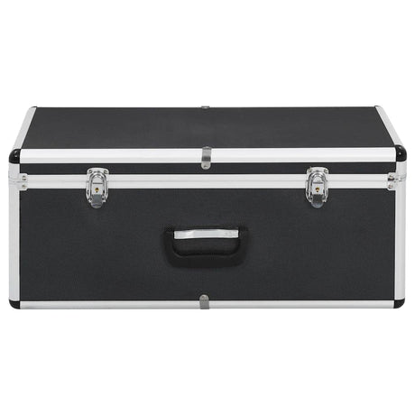 Vidaxl opbergkoffers 2 st aluminium zwart