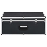 Vidaxl opbergkoffers 2 st aluminium zwart