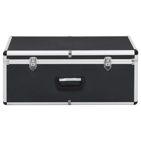 Vidaxl opbergkoffers 2 st aluminium zwart