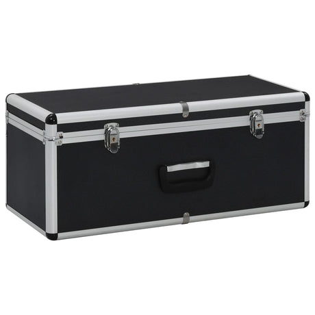 Vidaxl opbergkoffers 3 st aluminium zwart