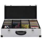 VIDAXL CD Suitcase pour 80 CDS Aluminium Silver Colored