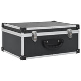 Vidaxl cd-koffer voor 60 cd's aluminium abs zwart