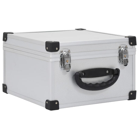 Vidaxl cd-koffer voor 40 cd's aluminium abs zilverkleurig