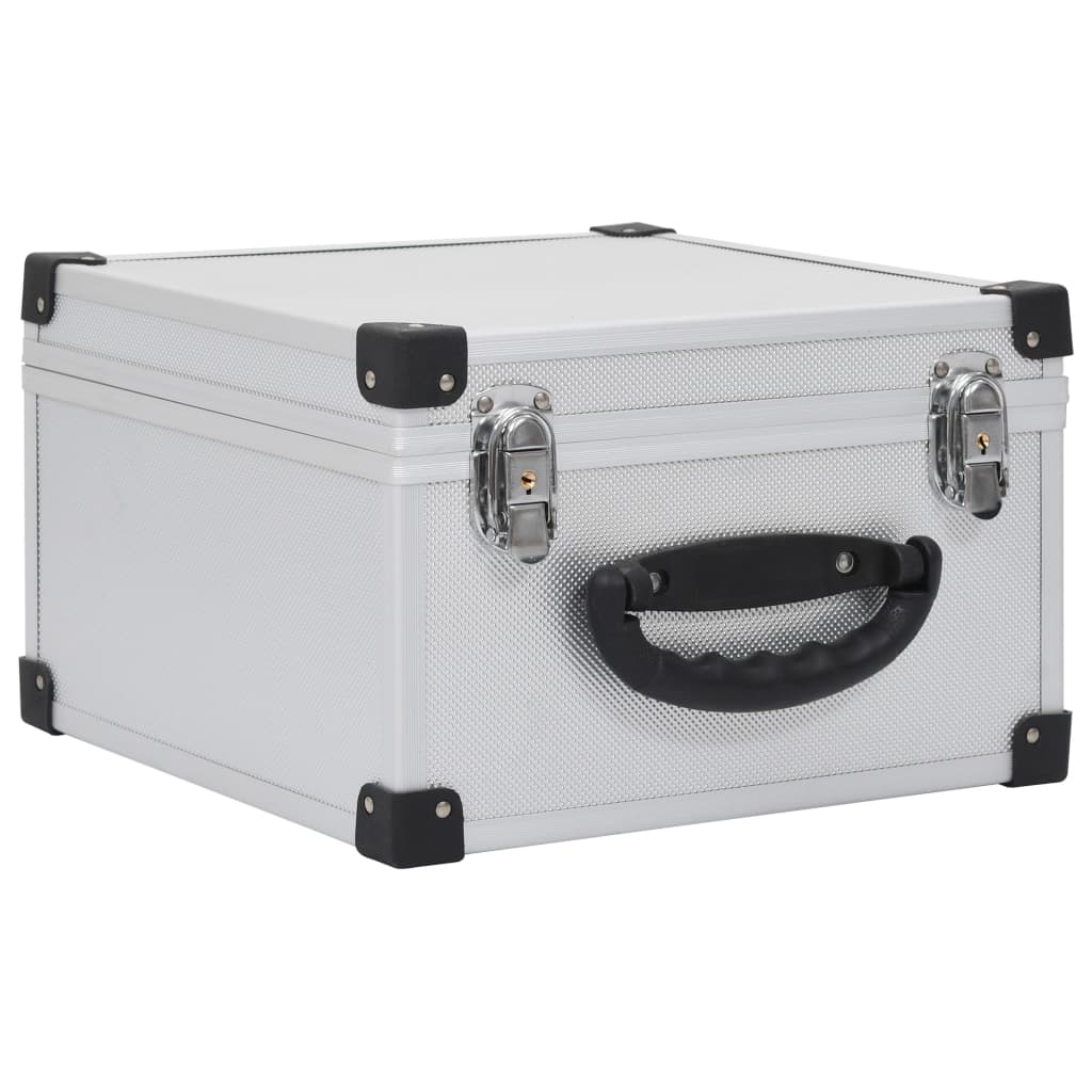 VIDAXL CD Suitcase pour 40 CDS Aluminium Silver Colored