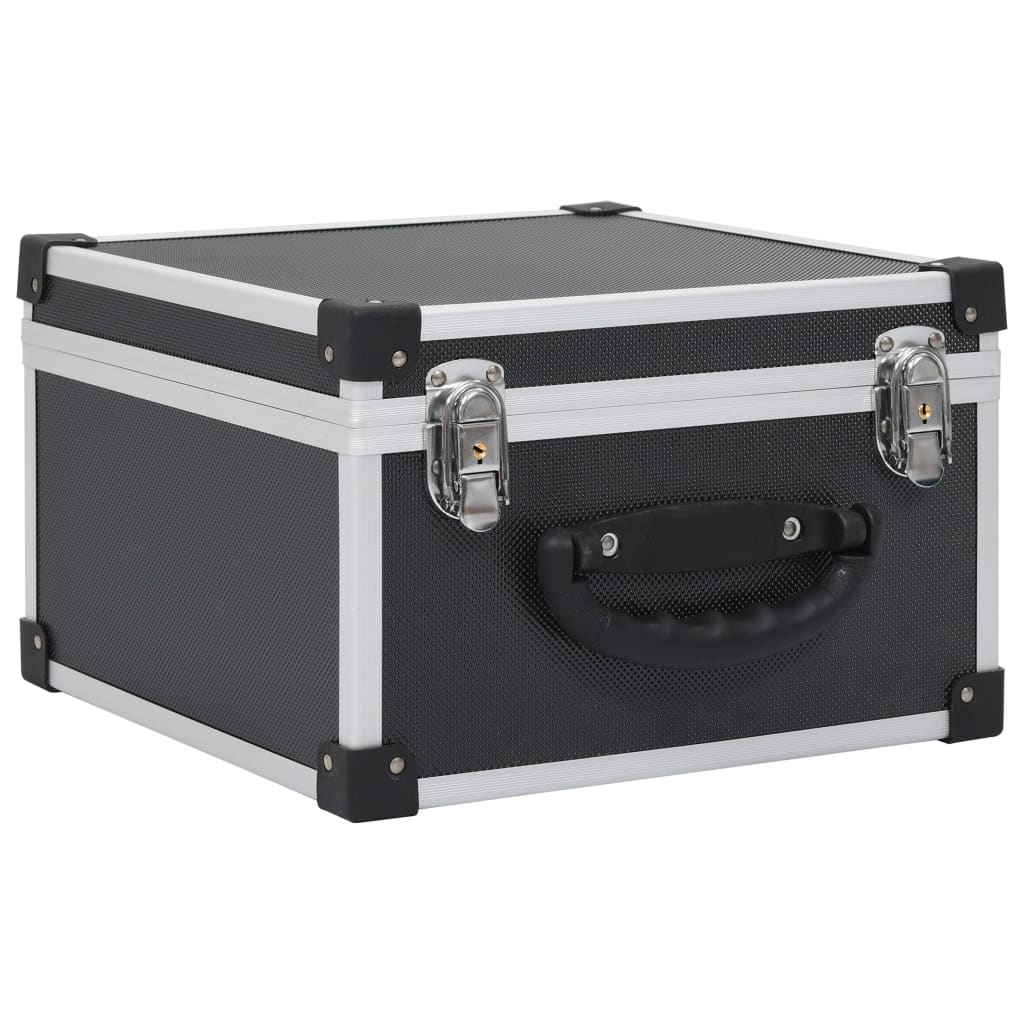 VIDAXL CD Suitcase pour 40 CDS Aluminium noir