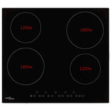 Vidaxl Hob in ceramica con 4 zone di cottura Controllo tocco 6000 W