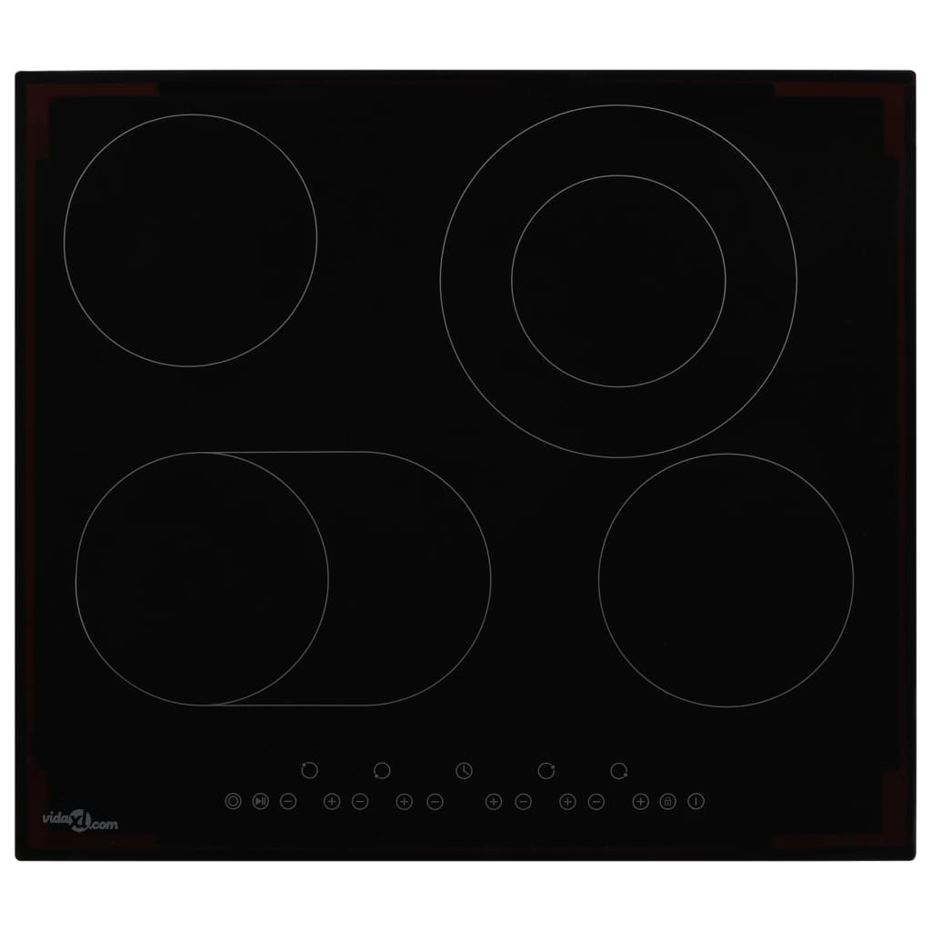 Vidaxl Ceramic Hob avec 4 zones de cuisson Contrôle tactile 6600 W