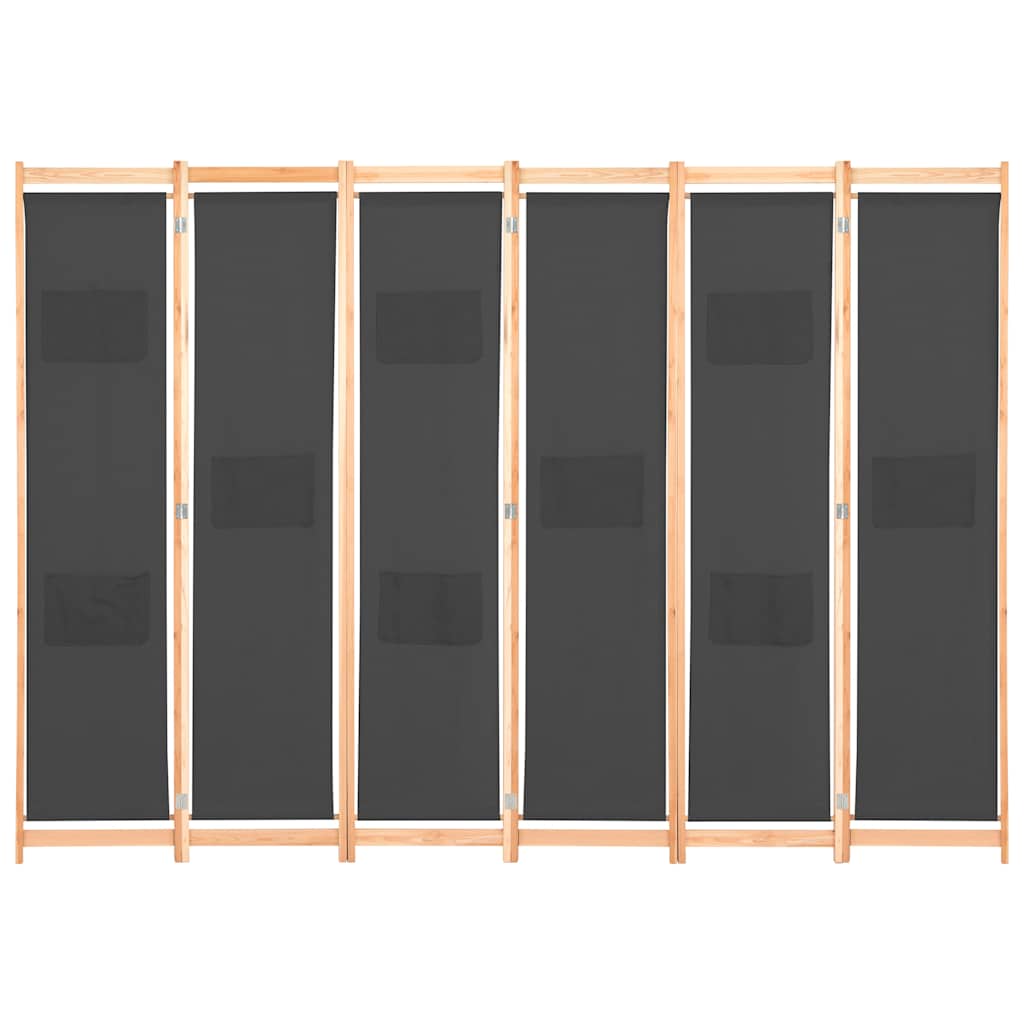 Vidaxl kamerscherm met 6 panelen 240x170x4 cm stof grijs