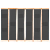 Vidaxl kamerscherm met 6 panelen 240x170x4 cm stof grijs