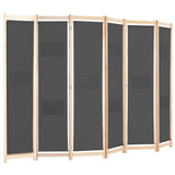 Vidaxl kamerscherm met 6 panelen 240x170x4 cm stof grijs